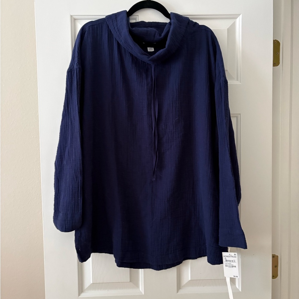 Caslon Deep Blue Hooded Sweatshirt